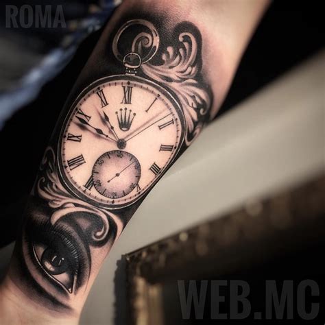 rolex symbol tattoo|Rolex pocket watch tattoo ideas.